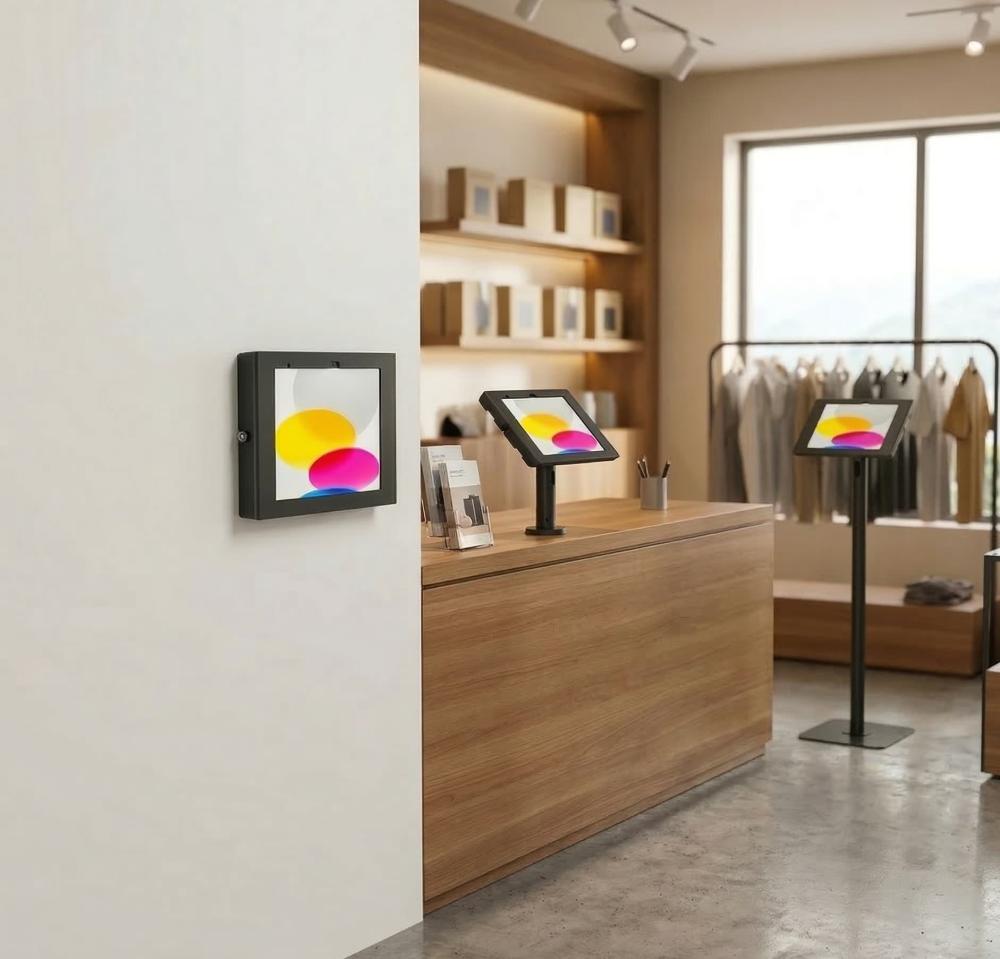 Sortiment an Tablethalterungen und Tabletständern