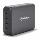 Manhattan 240 W 4-Port GaN USB-C Power Delivery Lade-Hub