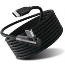 Torvik USB-C zu gewinkeltem USB-C 3 m Ladekabel 60W - schwarz
