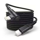 Torvik USB-C auf gewinkelten Lightning-Stecker 1m Ladekabel 27W - schwarz