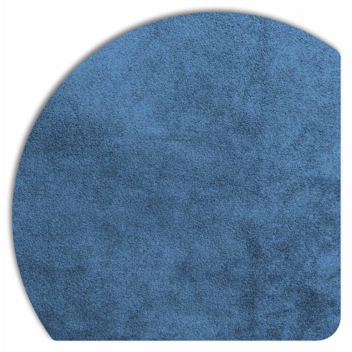 Detailansicht der Displine Alcantara® Intarsienplatte in Kobalt mit weicher Textur und abgerundeten Ecken.