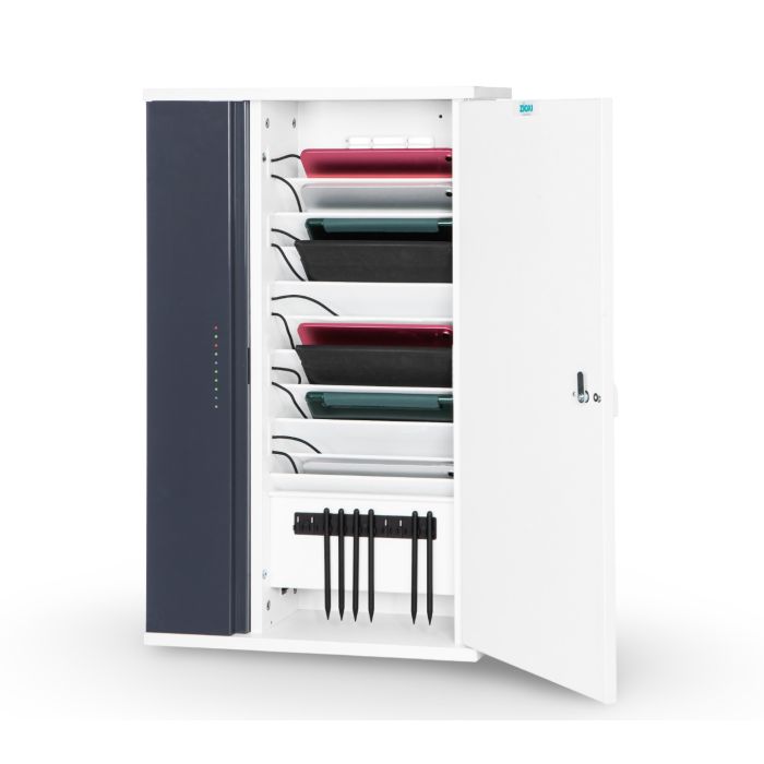 Offener Zioxi onView Wandschrank mit Aufbewahrungsfächern für iPads und USB-C-Stifte