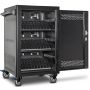 Open Power Technologies AC-LITE Ladewagen mit sichtbaren Ladefächern für 30 Laptops bis 15,6 Zoll.