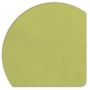 Detailansicht der Displine Alcantara® Intarsienplatte in Zitronenfarbe mit abgerundeten Ecken.