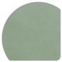 Detailaufnahme der mintfarbenen Displine Alcantara®-Einlegeplatte mit abgerundeter Ecke.
