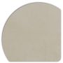 Detailaufnahme der Displine Alcantara® Intarsienplatte in Naturfarbe mit abgerundeten Ecken.
