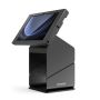 Seitenansicht des Tablet-Druckerkiosks von Compulocks mit einem Samsung Galaxy Tab S10 Lite im Einsatz mit angewinkeltem Bildschirm.