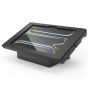 Detailansicht des Compulocks AV Capsule Apex Tischständers für iPad Pro 11 Zoll, mit schwarzem Finish und modernem Look.