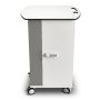 Vorderansicht des Zioxi onView2 Chromebook USB-C-Ladewagens mit digitalem Codeschloss und Ladeanzeigen.