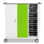 Offener Zioxi onView2 iPad-Ladewagen mit sichtbaren iPad-Fächern und Kabelmanagement.