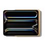 Draufsicht auf den Wandhalter Displine Dame Wall Home 2.0 mit iPad Pro 11 Zoll, sichtbar in elegantem Gold-Finish.