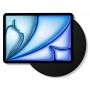 Detailansicht der schwarzen Displine Sunset Wandhalterung mit darauf montiertem iPad Air 11 Zoll.