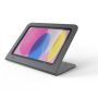 Seitenansicht des Heckler Design Windfall Tablet-Ständers für iPad 10,9 Zoll, mit sichtbarem buntem Bildschirm.