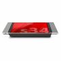Seitenansicht des Smart Things sDock Fix Tischständers für iPad Air 13 Zoll mit silberner Oberfläche.