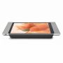 Seitenansicht des Smart Things sDock Fix Tischständers mit Samsung Galaxy Tab S11 im Einsatz mit klarem Display.