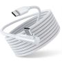 Detailaufnahme des Torvik USB-C auf rechtwinkliges USB-C Lade- und Datenkabel mit einer Länge von 2 Metern, im aufgerollten Zustand.