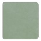 Detailaufnahme der mintfarbenen Displine Alcantara®-Einlegeplatte mit weicher Textur.