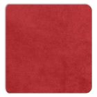 Detailansicht der roten Displine Alcantara®-Einlegeplatte mit weicher Textur und abgerundeten Ecken.