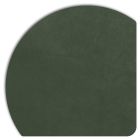 Detail der Displine Alcantara®-Einlegeplatte in Smaragdfarbe mit abgerundeten Ecken.