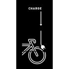 Technisches Bild des Lockeel-Plotaufklebers mit Ladeanzeige für Fahrradbatterien.