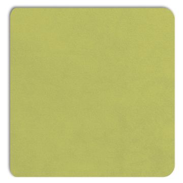 Detailansicht der Displine Alcantara® Intarsienplatte in Zitronenfarbe mit weicher Textur.