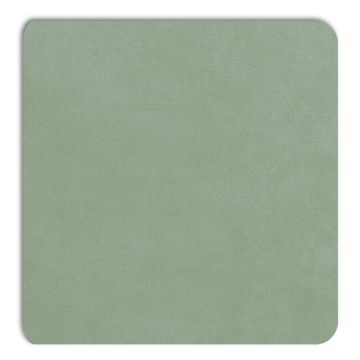 Detailaufnahme der mintfarbenen Displine Alcantara®-Einlegeplatte mit weicher Textur.