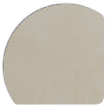 Detailansicht der Displine Alcantara® Intarsienplatte in Naturfarbe mit abgerundeten Ecken.