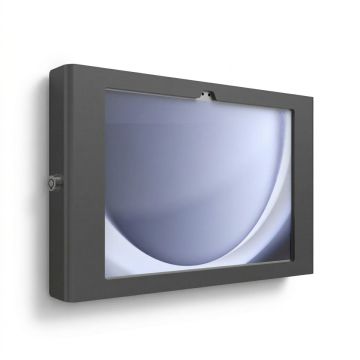 Seitenansicht der Compulocks Apex Wandhalterung für Samsung Galaxy Tab A11+, mit sichtbarer Montagehalterung.