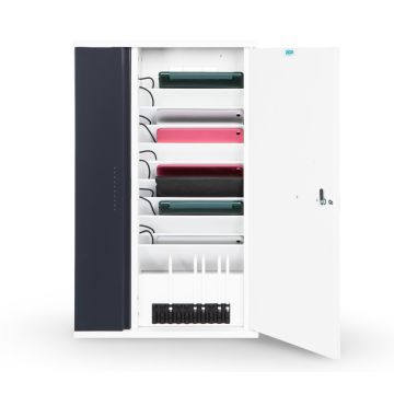 Zioxi iPad & Lightning Pencil USB‑C-Wandschrank inkl. USB‑C-Kabel für 10 iPads - Schlüsselschloss