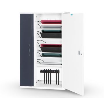 Zioxi iPad & USB‑C‑Pencil USB‑C Wandkasten inkl. USB‑C‑Kabeln für 10 iPads - Schlüsselschloss