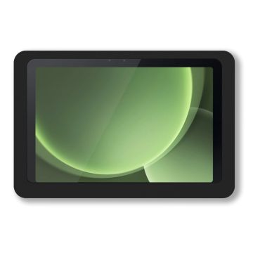 Vorderansicht der Displine Companion Wall 2.0 Wandhalterung für Samsung Galaxy Tab Active5 Pro in Schwarz.