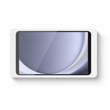 Draufsicht auf die Wandhalterung Displine Companion Wall 2.0 mit Samsung Galaxy Tab A11, sichtbar in einem eleganten, modernen Look.