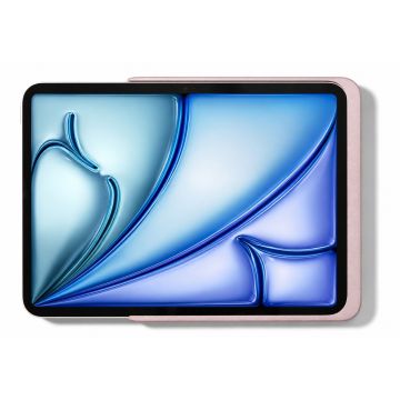 Detailaufnahme des Wandhalters Displine Dame Wall Home 2.0 in Roségold mit angeschlossenem iPad Air 10,9 Zoll.