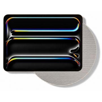 Detailaufnahme der Displine Moonlight-Wandhalterung für iPad Pro 11 Zoll mit silberner Oberfläche und einzigartiger Textur.