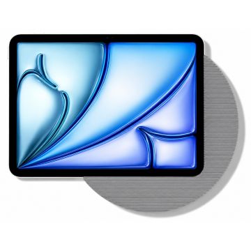 Detailansicht des Displine Moonlight Wandhalters für iPad Air 11 Zoll, mit Titan-Finish und einzigartigem Hintergrund.